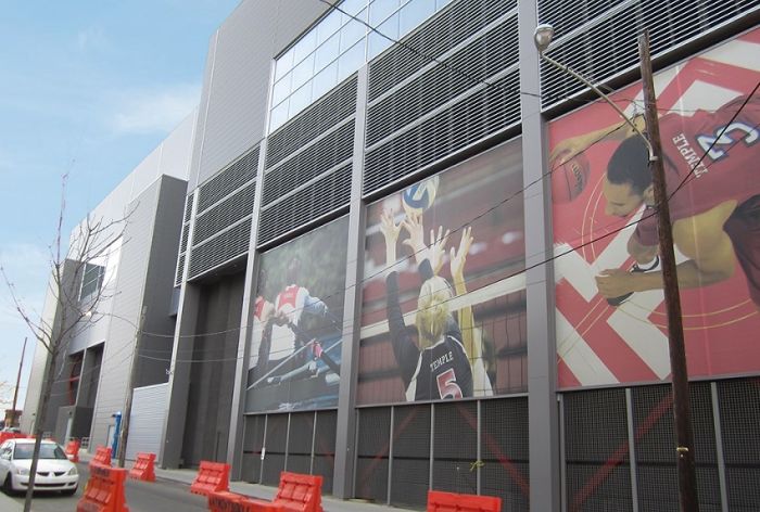 Structural Engineer | Facade Restoration | Temple University | Philadelphia, PA | Ground level, view of sports teams | O’Donnell & Naccarato