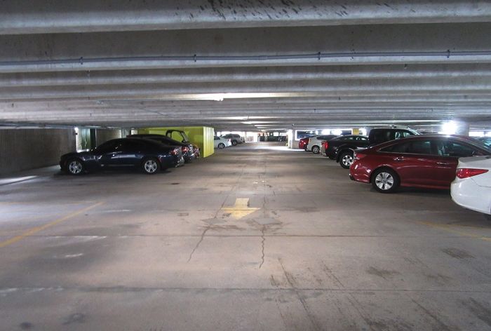 Structural Engineer | Facade Restoration | PA Place Garage | Harrisburg, PA | Wide shot of parked cars | O’Donnell & Naccarato