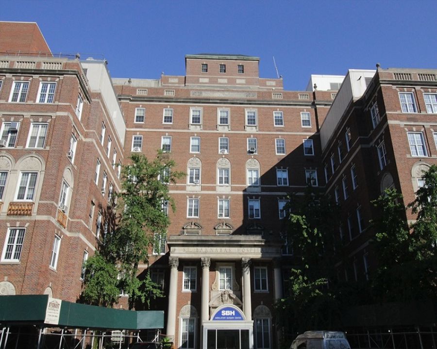 Structural Engineer | Facade Restoration | St. Barnabas Hospital | Bronx, NY | Ground level, front view | O’Donnell & Naccarato