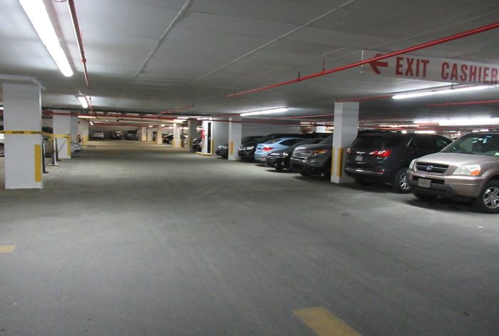 Structural Engineer | Garage Restoration | Sheraton Garage | Philadelphia, PA | Wide shot of parked cars | O’Donnell & Naccarato