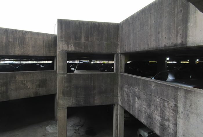 Structural Engineer | Facade Restoration | PA Place Garage | Harrisburg, PA | Side view of lots and parked cars | O’Donnell & Naccarato