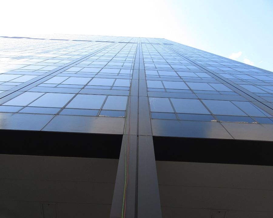 Structural Engineer | Facade Restoration | 2000 Market Street | Philadelphia, PA | Ground level, vertical shot | O’Donnell & Naccarato