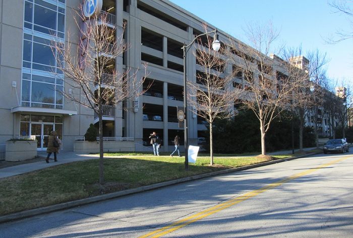 Structural Engineer | Facade Restoration | Confidential Project Garage | Atlanta, GA | ground level view of garage | O’Donnell & Naccarato